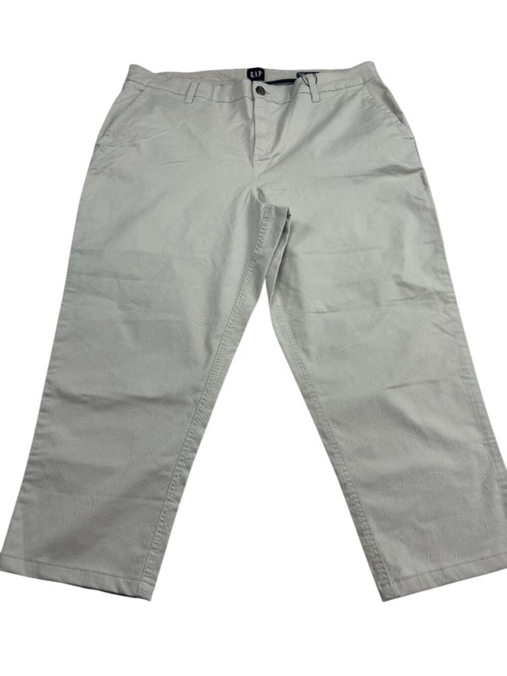 Gap Womens Relaxed Girlfriend Chino Pants Size 16 Beige Casual Straight Leg
